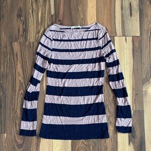 Striped Boatneck style Long Sleeve Top